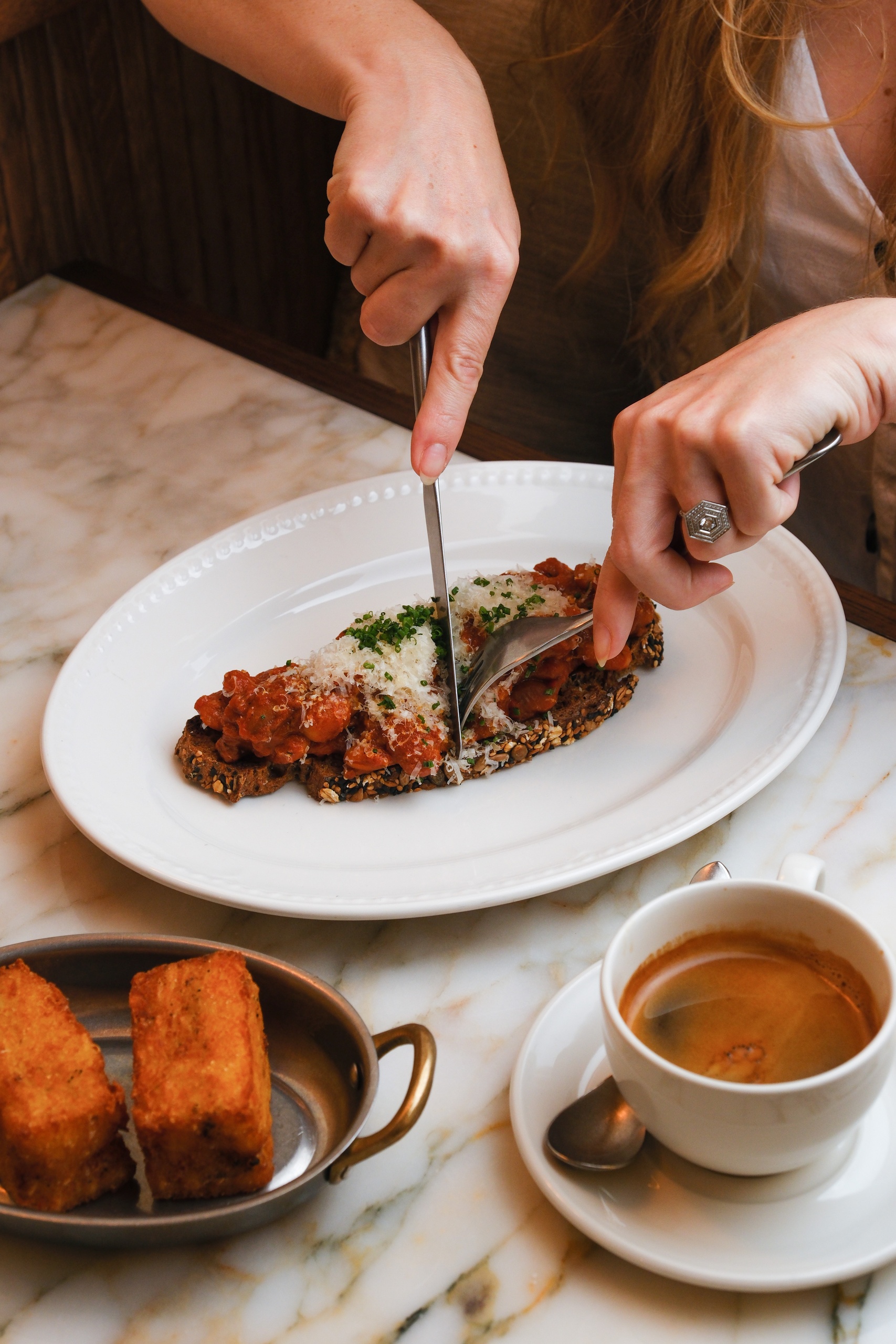 Beans on Toast for Breakfast at Nessa in Soho