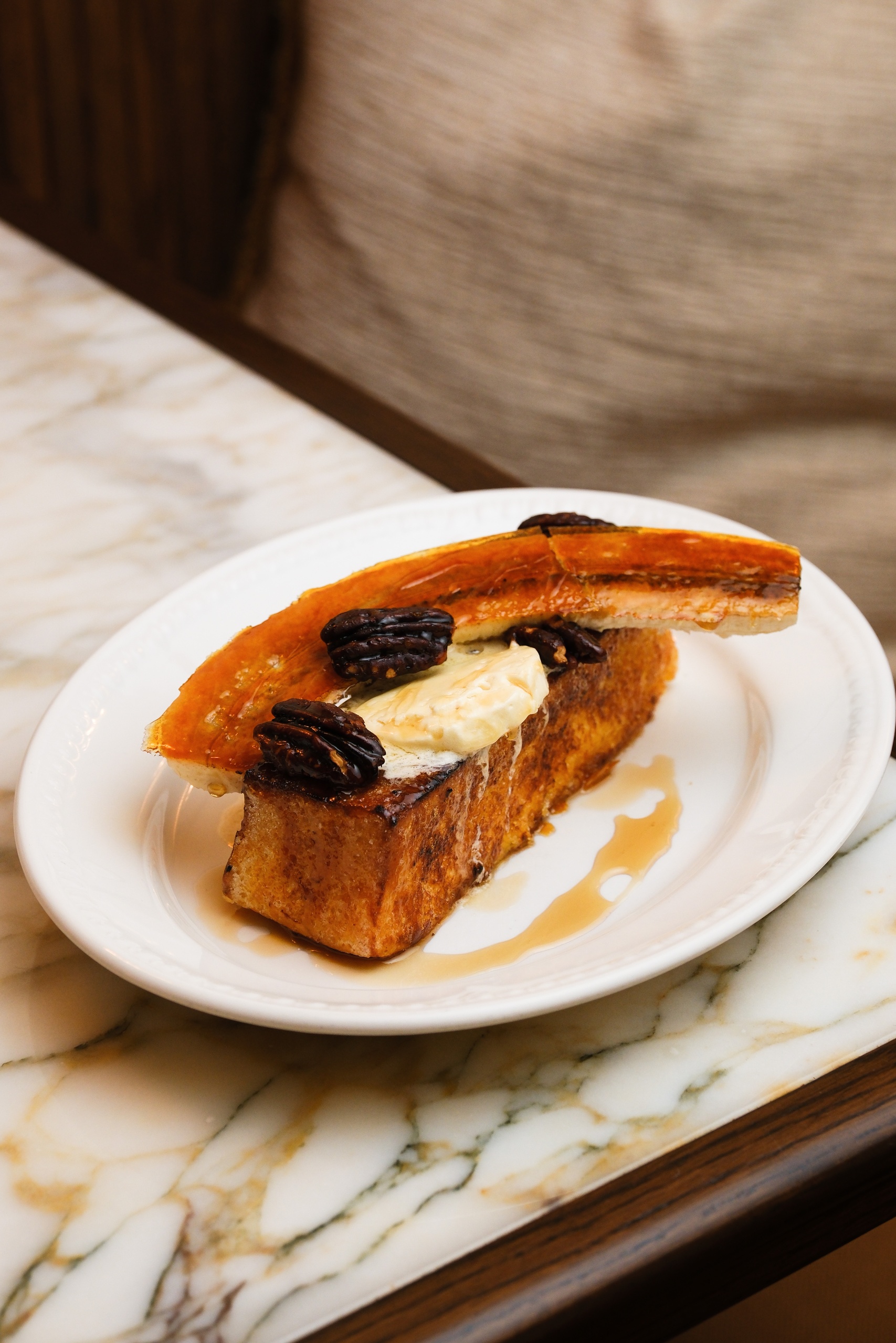 Best Breakfast in Soho. Banana French Toast.