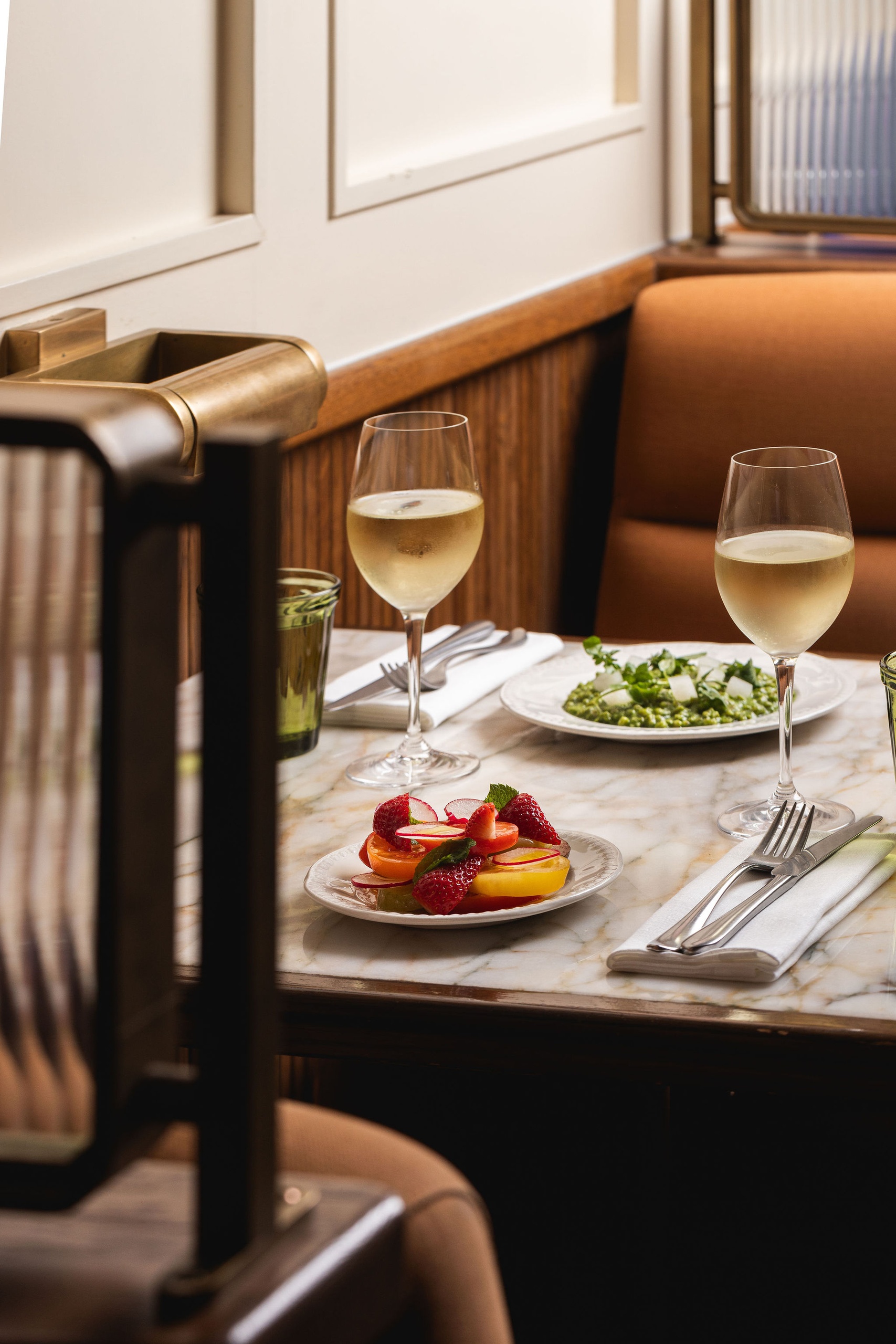 Nessa Soho table for food and drinks pre-theatre