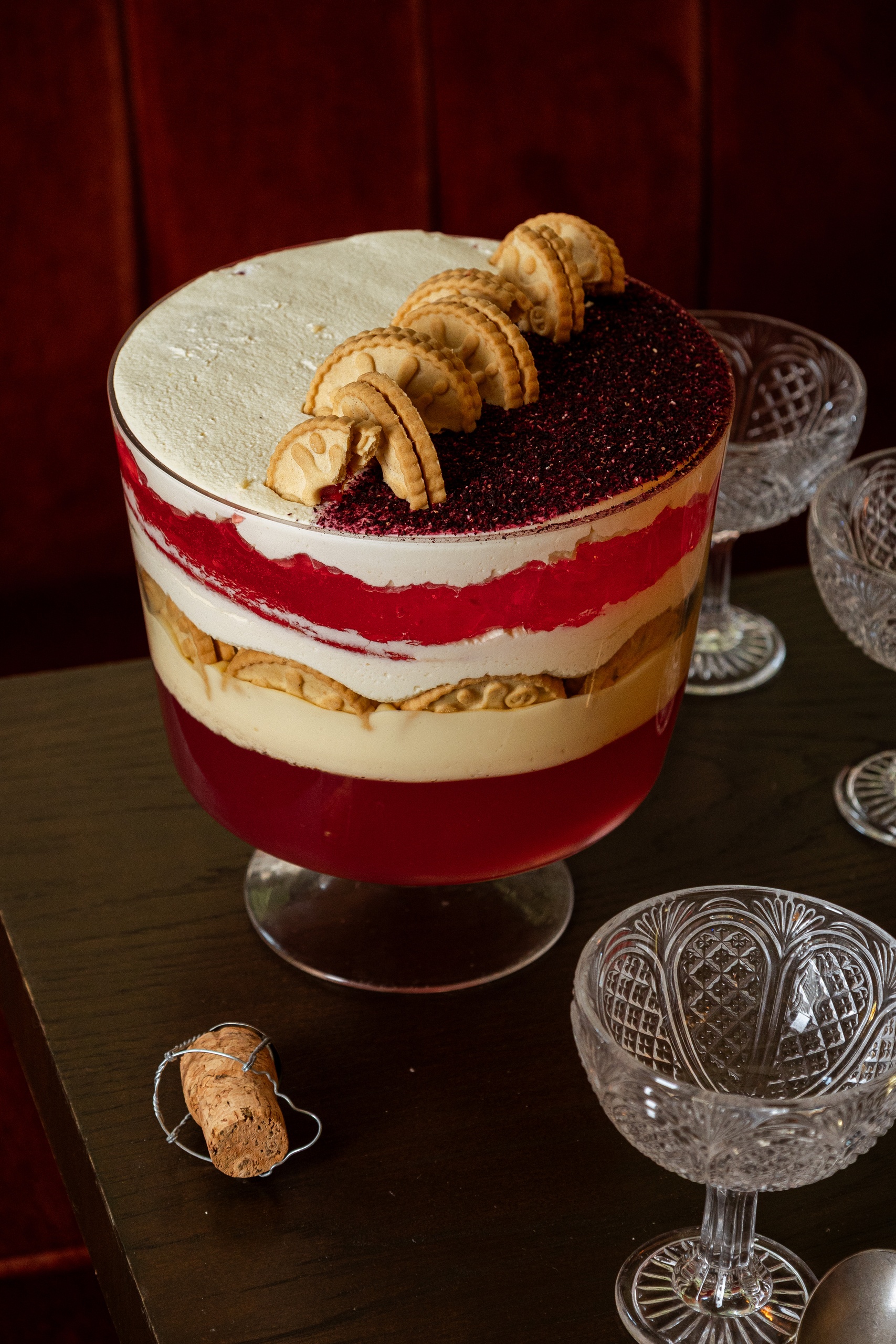 Christmas desert at Nessa Soho restaurant
