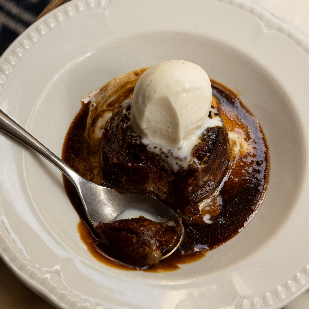 sticky toffee pudding at Nessa Soho